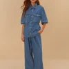 blouse chemise denim