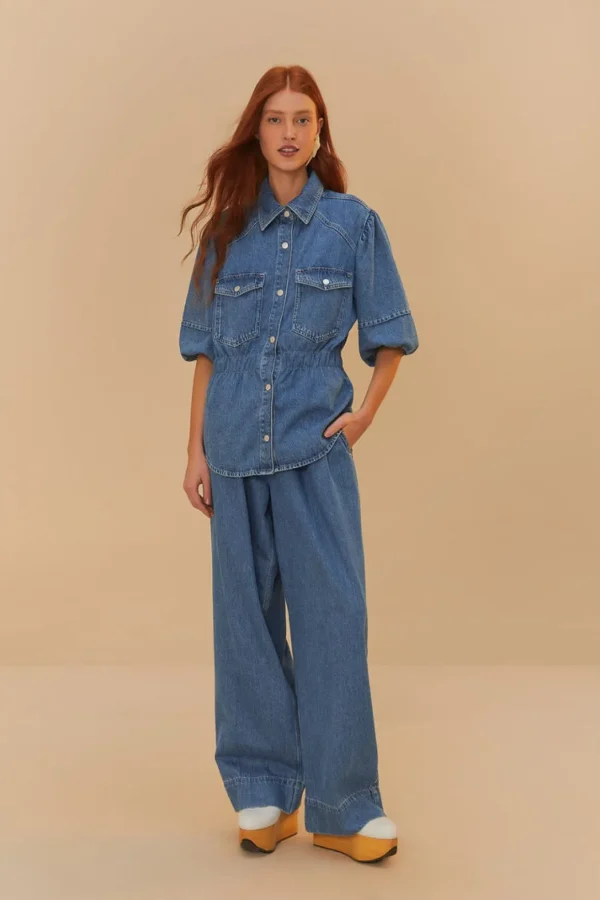 blouse chemise denim