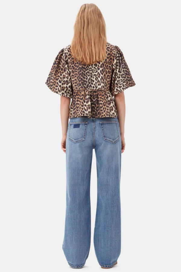 Blouse noeuds print Léopard
