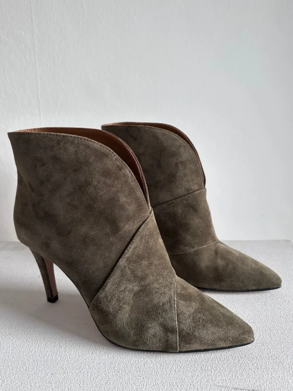 Boots Sofia cuir talon army