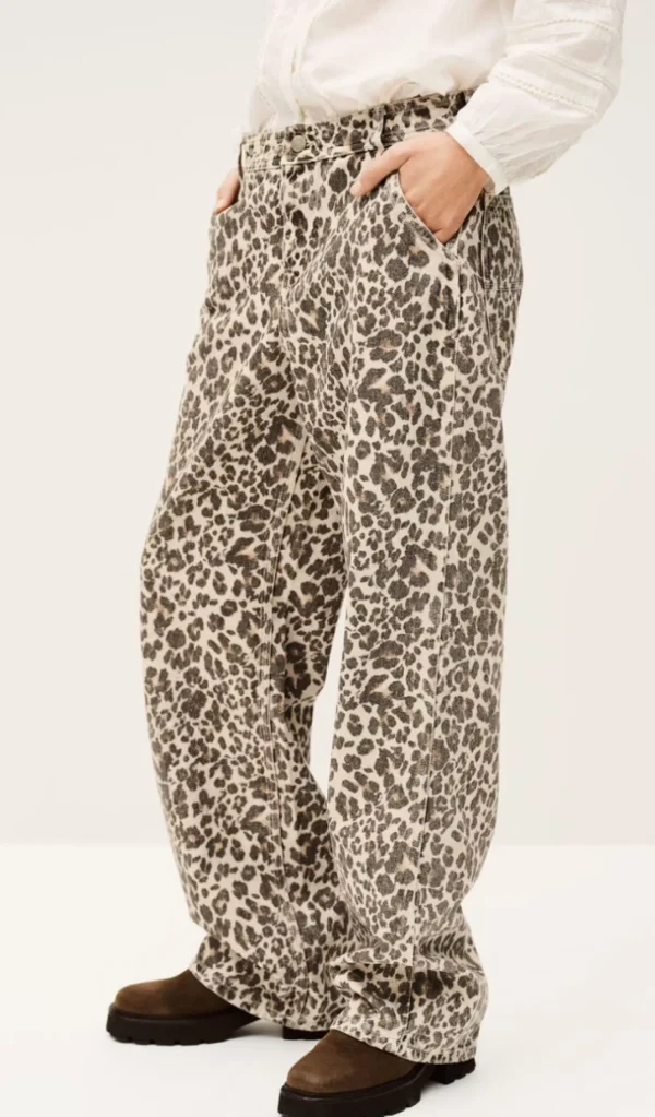 Jeans print léopard LEONIE