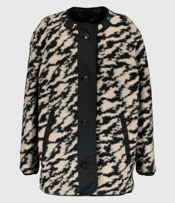 Korte jas met Fernelia-print
