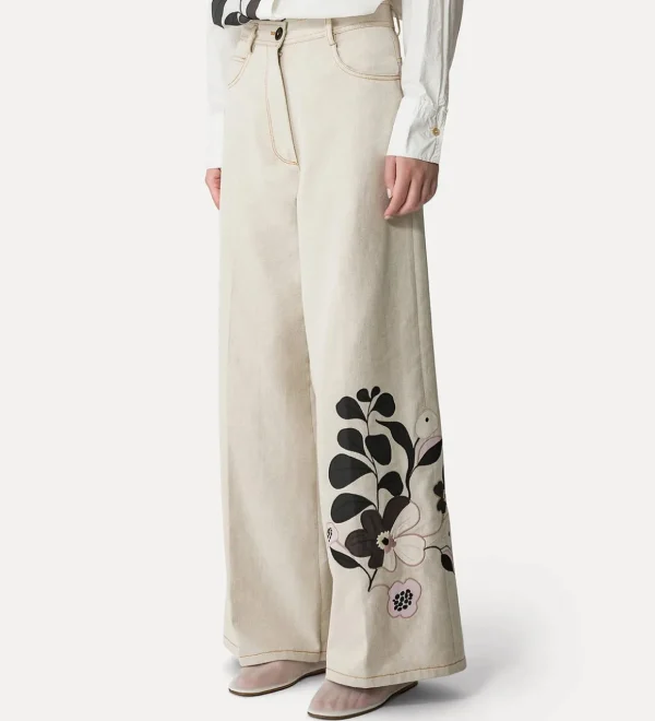 Pantalon en coton beige