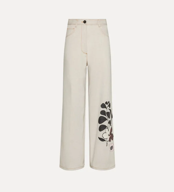Pantalon en coton beige