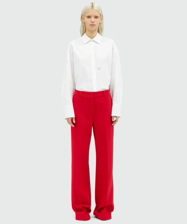 Pantalon rouge en viscose