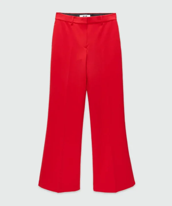 Pantalon rouge en viscose