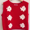 Pull sans manches en maille